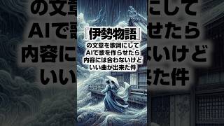 『伊勢物語』の文章を歌詞にしてAIに作曲してもらったら… 伊勢物語 ai音楽 ai sunoai shorts ai作曲 古文 古典 平安時代 ai作曲 音楽 music [upl. by Bernardine]