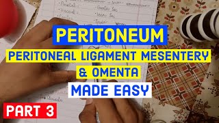 PERITONEAL LIGAMENT MESENTERY amp OMENTA  Abdomen Anatomy [upl. by Aneladgam]