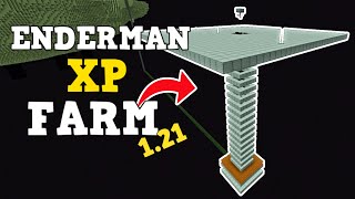 EASY Enderman XP FARM In Minecraft Bedrock 121 [upl. by Keslie]