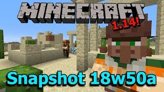 Minecraft 114 Snapshot 18w50a New Villages and Villager Skins Raid Changes New Furnaces [upl. by Breanne]