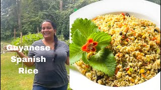 Guyanese Spanish Rice 🇬🇾 Picking Fresh Herbs From My Kitchen Garden guyaneserecipe spanishrice [upl. by Ali471]