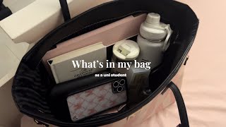 what’s in my bag 2024 ⊹ ࣪ ˖👜  uni bag tour  daily essentials  my makeup bag products [upl. by Atwekk]