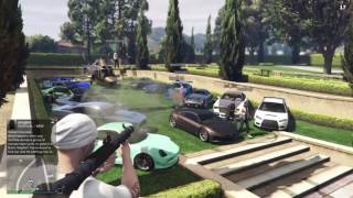 Gta 5 blowing up a BIG car show [upl. by Surovy]