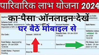 Rashtriy Parivarik Labh Yojana Payment Kaise Dekhe 2024  Parivarik Labh Yojana Check Payment Status [upl. by Oirrad]