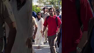 Mahendra Singh Dhoni with Sakshi Spotted At Jamnagar Airport Departure [upl. by Ivets809]