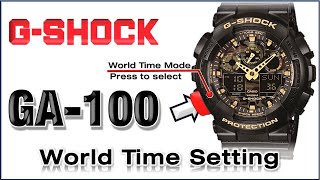 GA100 GShock Module 5081 How to change World time and enable DST  Easy Tutorial [upl. by Tilden222]