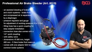 Tutorial Professional Air Brake Bleeder Item 8315840318066 [upl. by Eselahc]