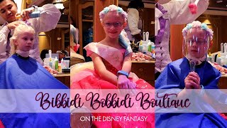 FULL Bibbidi Bobbidi Boutique Experience on the DISNEY FANTASY  2023 [upl. by Yknarf]