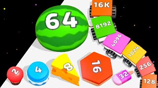 ANIMAL 2048 Merge Numberblock World  Level Up Cube Arena 2048 SNAKE 3D 2048 Cubeio Games [upl. by Laynad]