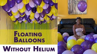 Balloon Decoration on Ceiling Without Helium VERY EASY  HOW TO  DIY [upl. by Sofer]