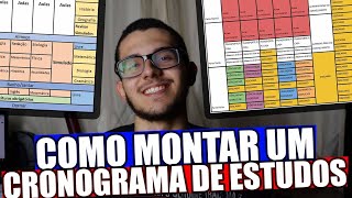 COMO MONTAR UM CRONOGRAMA DE ESTUDOS PARA O ENEM [upl. by Seldun]