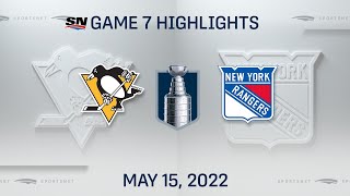 NHL Game 7 Highlights  Penguins vs Rangers  May 15 2022 [upl. by Tergram]