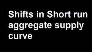 Shifts in Short run aggregate supply curve [upl. by Cr]