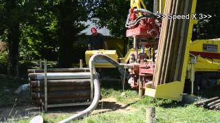 DRILLING RIG MI8 for geothermal boreholes with casing drive system [upl. by Euqininod]