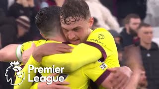 Konstantinos Mavropanos own goal gives Burnley 20 lead v West Ham  Premier League  NBC Sports [upl. by Rivera]