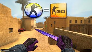 MOD transforma CS SOURCE em CSGO c SKINS DE GRAÇA o melhor CS para PC FRACO [upl. by Katherine]