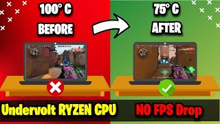 ➢How to Undervolt AMD Ryzen CPU  AMD CPU High Temperatures FIX  No FPS Drops  Ryzen Controller [upl. by Novihc]