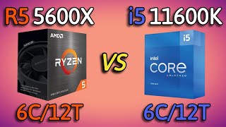 i5 11600K vs Ryzen 5 5600X  Benchmark and test in 7 Games 1080p [upl. by Olag]