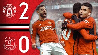 Calm From The Spot 😤  Man Utd 20 Everton  Highlights [upl. by Nikolia56]