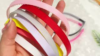 Grosgrain Ribbon HeadBand For Women Girls Kids Hair band Solid Color Hair Hoop Accessories1217509 [upl. by Icats]