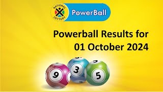 Powerball Results 01 October 2024 [upl. by Eireva]