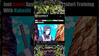 Just Itachi Spying Sasukes Chidori Training With Kakashi🔥AmvEditnaruto shorts [upl. by Jews]