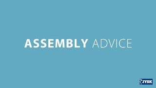 Asssembly advice  JYSK [upl. by Emma]