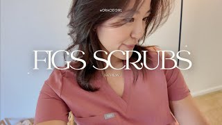 FIGS scrubs MAUVE color review by a nursing student review scrubs review  미국에서 핫한 병원 유니폼 입어보기 [upl. by Iggep]