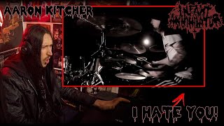 Drummer Reacts  CCrusher  Infant Annihilator  Aaron Kitcher 2021 Reaction [upl. by Bohannon]