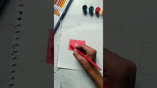 Which colour is best pencil🆚water colour subscribe shotrs [upl. by Mansur]