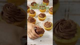 shorts Easy chocolate eclair cupcake Recipe  How to make chocolate eclairs [upl. by Ellek]