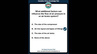 Air Brake Practice Test  Audio  Canadian Driver Knowledge Test [upl. by Gapin]