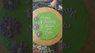 Happy birthday Sabrina Erika floral cake design cakedecorating sabrina erika happybirthdaycake [upl. by Fee]