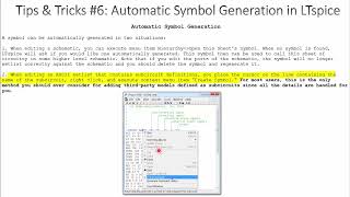 TT 6 Automatic Symbol Generation in LTspice [upl. by Sorvats]