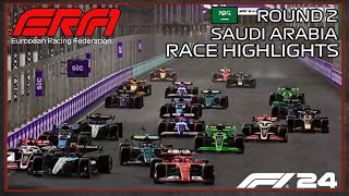 ERF1  Round 2 Saudi Arabia  50 Race Highlights  F1 24 [upl. by Yrehcaz703]