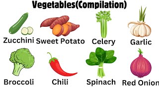 🥕🍆 Ultimate Vegetable Vocabulary Compilation Names Spelling and Pronunciation [upl. by Bara]