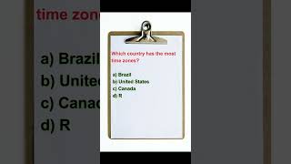 Which country has the most time zonesgk quiz ppsc fpsc mcqspractice timezone shorts [upl. by Yoj]