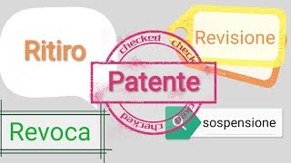 Ritirorevocasospensione della patente patente in arabo [upl. by Berns]