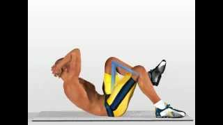 Alternating Curl abs  abdominales con rodilla alternada [upl. by Rillings]