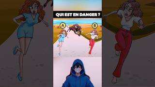 Qui est en danger  quiz heroquiz animation enigmes shorts tiktok humour devinette [upl. by Elleinwad]