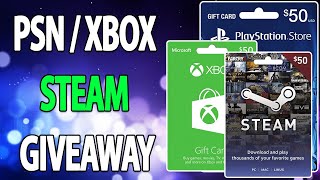 PSN  XBOX  STEAM CODES GIVEAWAY  FREE XBOX GIFT CARD CODES LIVE [upl. by Pontias]