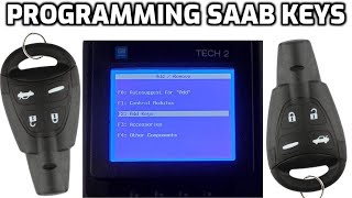 SAAB Tech 2 Key Programming [upl. by Kassi]