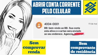 COMO ABRIR CONTA CORRENTE NO BANCO DO BRASIL PELO CELULAR ATUALIZADO 2021 [upl. by Claribel]