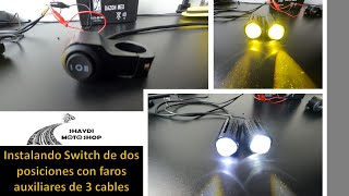 instalando faros auxiliares con switch de dos pasos [upl. by Belac]