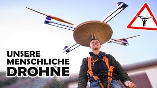 Wir bauen ein DROHNEN  JETPACK  Unsere menschliche DIY Drohne 2 [upl. by Ahsit]