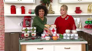 Temptations Seasonal Set of 2 Arm in Arm Mugs on QVC [upl. by Leval]