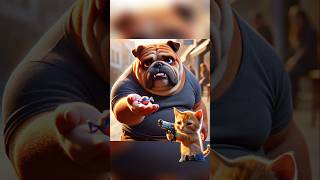 A Kitten Faces the Bulldog What Now 😮cat catlover cute kitten shorts [upl. by Trotter]