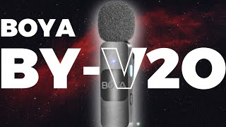 BOYA BYV20  MICROFONE DE LAPELA SEM FIO PARA CELULAR  UNBOXING E TESTE [upl. by Brogle]