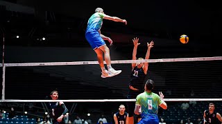 TOP 20 Unreal Volleyball Spikes That Shocked the World [upl. by Naujek]