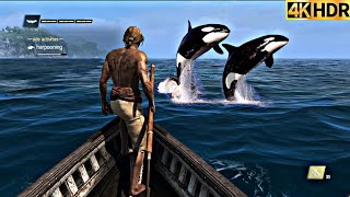 Harpooning Killer Whale Humpback Whale 🐳 Great White Shark  Assassins Creed All Sharks Hunting [upl. by Justis113]